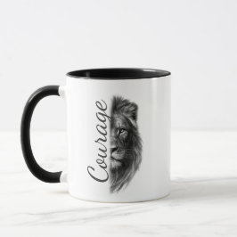 Courage Lion Artistic Minimal-  Mok
