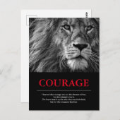 Courage Lion Motivatie Inspirerend Briefkaart (Voorkant / Achterkant)