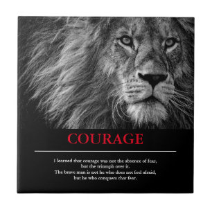 Courage Lion Motivatie Inspirerend Tegeltje