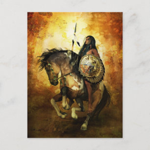 Courage Native American Warrior Briefkaart