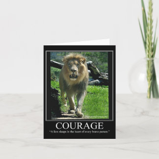 Courage Note Kaart - Lion (Motivatie)