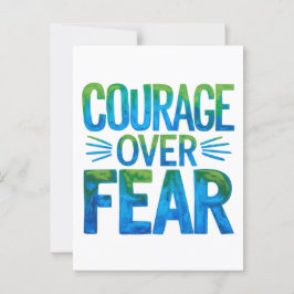 Courage over fear briefkaart