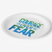 Courage over fear papieren bordje (Gekanteld)