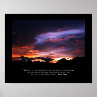 Courage, Patiënt, Rest_Black Border Poster