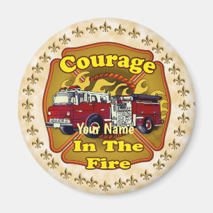 Courage Pompier Aimant Camion