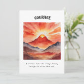 Courage Positieve Affirmatiekaart Feestdagenkaart (Staand voorkant)