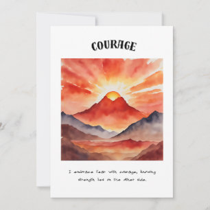 Courage Positieve Affirmatiekaart Feestdagenkaart