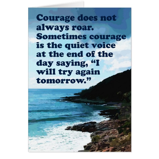 Courage rijdt niet altijd blanco Kaart (Voorkant)