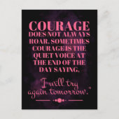 Courage rijdt niet altijd briefkaart (Voorkant)