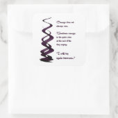 Courage rijdt niet altijd vierkante sticker (Tas)