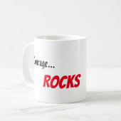 "Courage...Rocks" Café Mug (Devant gauche)