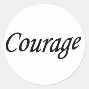 Courage Ronde Sticker