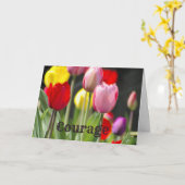 Courage Tulpen, voor aanmoediging Kaart (Gele Bloem)