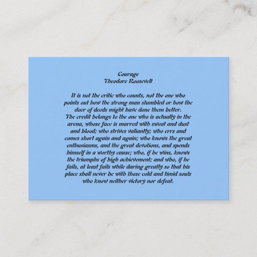 Courage Visitekaartje (Voorkant)