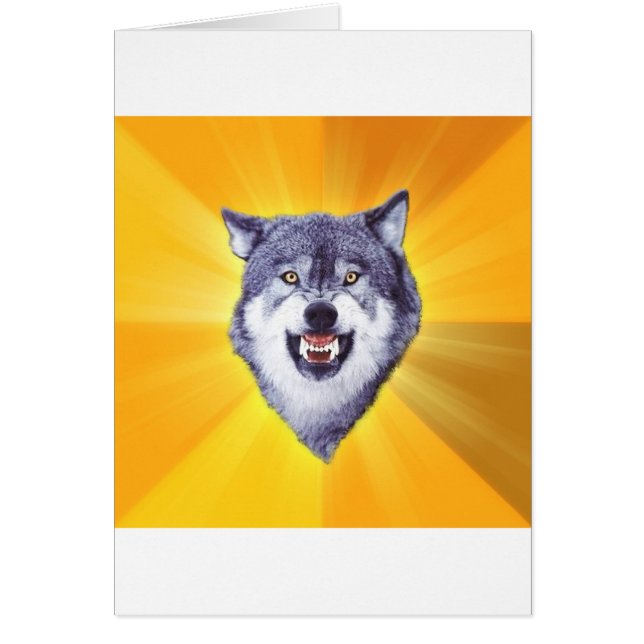 Courage Wolf Advice Animal Internet Meme (Voorkant)