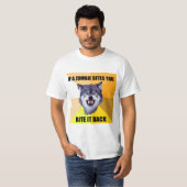 COURAGE WOLF Als een zombie je bijt T-shirt (Voorkant volledig)