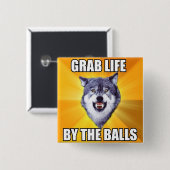 Courage Wolf Button (Voorkant /achterkant)