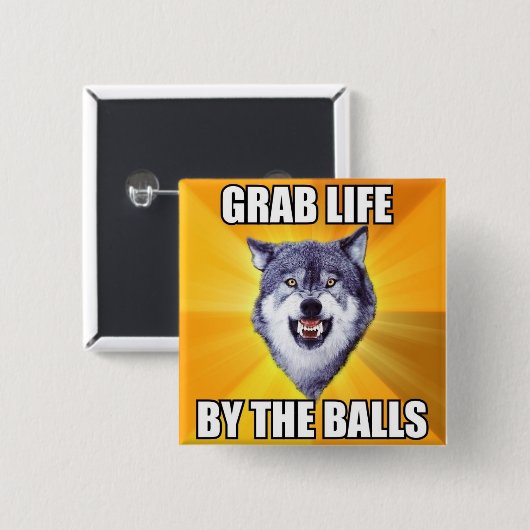 Courage Wolf Button (Voorkant /achterkant)