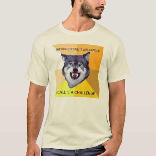 Courage Wolf over kanker T-shirt (Voorkant)