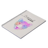 Courageous & Inspired Cosmic Leopard Notebook Notitieboek (Linkerzijde)