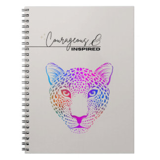 Courageous & Inspired Cosmic Leopard Notebook Notitieboek