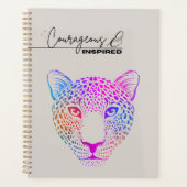 Courageous & Inspired Rainbow Leopard Planner (Devant)