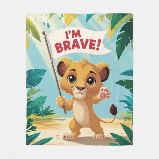 Courageous Little Dog with a Bandage Fleece Deken (Voorkant)