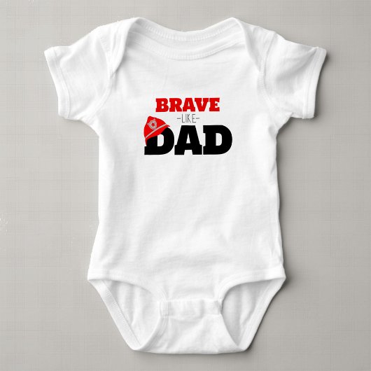 Courageux comme papa pompier Body T-shirt pour gar