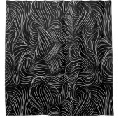 Courbe blanche noire rideau de douche (Devant)