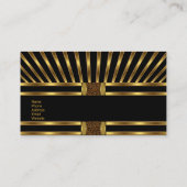Courbe de bande carte de visite en or noir 3 (Dos)