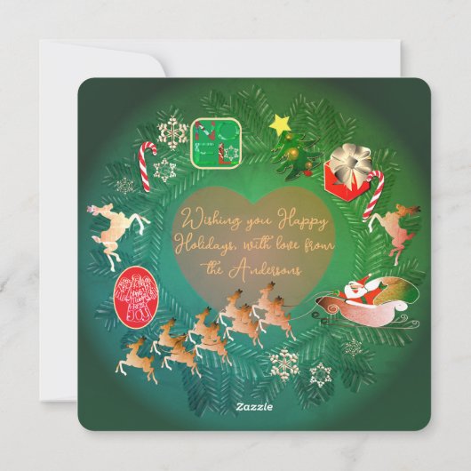 Courbe de Noël + Carte de vacances (Dos)