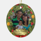 Courbe de Noël Photo Arbre de Noël Ornement (Gauche)