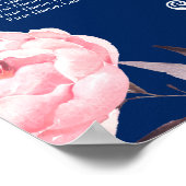 Courbe Florale rose 6 Tables Mariage Tableau de si (Coin)