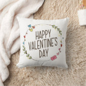 Courbe Heureuse Sainte-Valentin simple | Coussin d (Couverture)