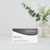 Courbe noir & blanc, Carte de visite professionnel (Debout devant)