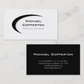 Courbe professionnelle de noir de carte de visite (Devant / Derrière)