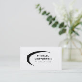 Courbe professionnelle de noir de carte de visite (Debout devant)