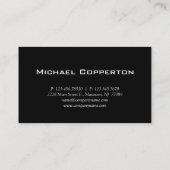 Courbe professionnelle de noir de carte de visite (Dos)