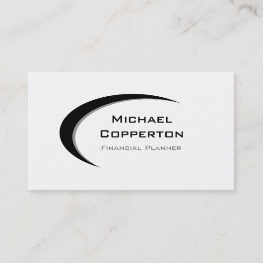 Courbe professionnelle de noir de carte de visite (Devant)