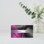 Courbe rose Abstraite carte de visite (Debout devant)