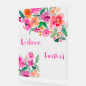 Courbe rose rose vif douche nuptiale bienvenue (Angle)