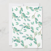 Courbe verte fête de Noël Invitation (Dos)