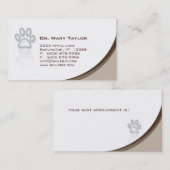 Courbe vétérinaire de brun de carte de visite (Devant / Derrière)