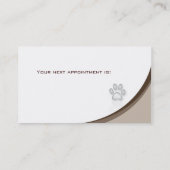 Courbe vétérinaire de brun de carte de visite (Dos)