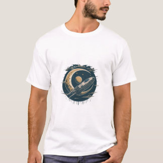 Courbes Cosmiques : Desig T-Shirt Lumière De Gravi