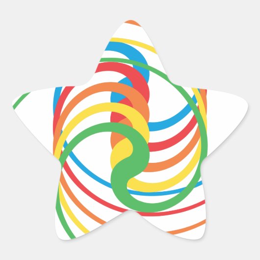 Courbes de couleur : Sticker étoile (Devant)