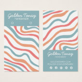 Courbes douces Blue oreille bijoux carte d'afficha (Devant & derrière)