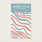 Courbes douces Blue oreille bijoux carte d'afficha (Devant)