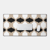 Courbes douces Motif - Taupe, noir et blanc (Clavier et souris)