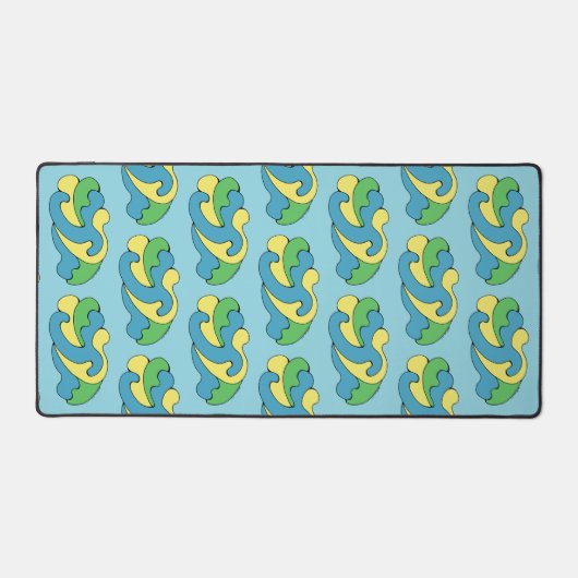 Courbes embrassantes (Jaune, Bleu, Vert) (Recto)